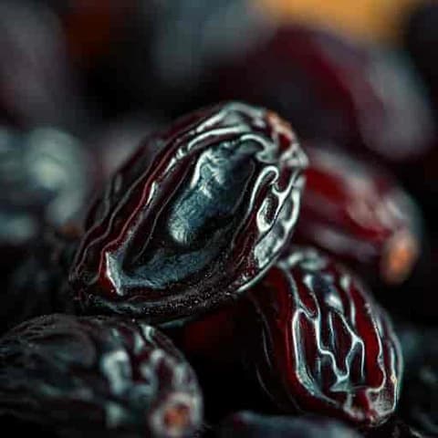 Sun-dried black raisins